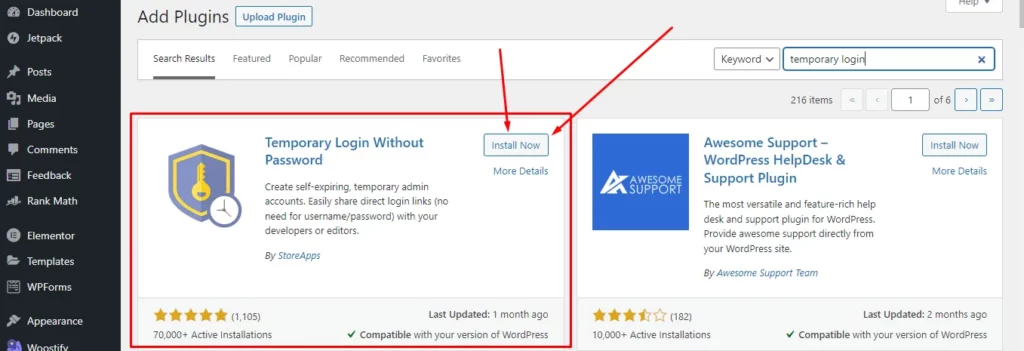 Temporary Login Temporary Login